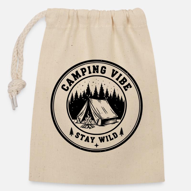 Aventure - Sac cadeau en coton avec cordon (14 x 20 cm) - nature