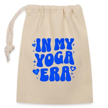 Yoga Geschenk Meditation Selfcare Achtsamkeit - Verschließbarer Geschenkbeutel aus Baumwolle (14x20cm) - Natur - Vorne