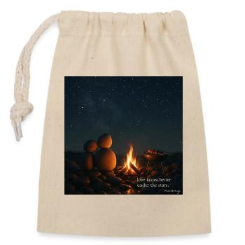 Mar&Mug story's - Closable cotton gift bag (14x20cm) - nature - Front