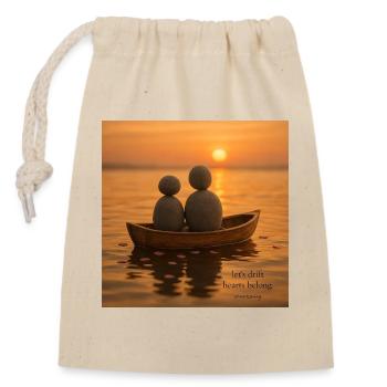 Mar&Mug story's - Closable cotton gift bag (14x20cm) - nature - Front