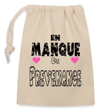 Lacking Thoughtfulness - Closable cotton gift bag (14x20cm) - nature - Front