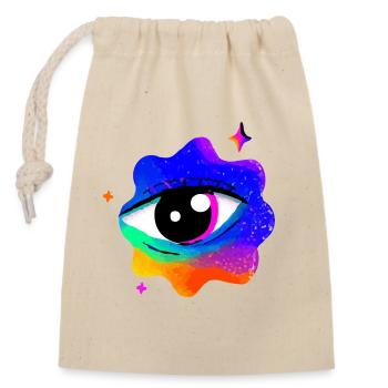 Nébuleuse de l’œil arc-en-ciel vif - Sac cadeau en coton avec cordon (14 x 20 cm) - nature - Devant