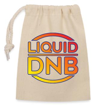 Liquid DNB Neon Logo - Closable cotton gift bag (14x20cm) - nature - Front