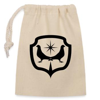 Colombes - Sac cadeau en coton avec cordon (14 x 20 cm) - nature - Devant