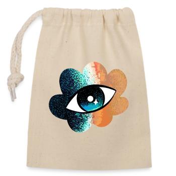 Floraison oculaire cosmique - Sac cadeau en coton avec cordon (14 x 20 cm) - nature - Devant