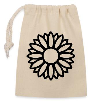 sunflower - Closable cotton gift bag (14x20cm) - nature - Front