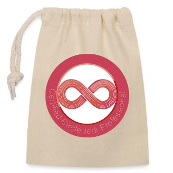 Professionnel certifié Circle Jerk - Sac cadeau en coton avec cordon (14 x 20 cm) - nature - Devant
