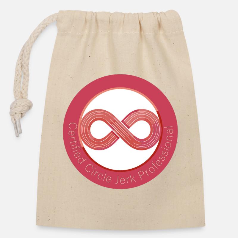 Certified Circle Jerk Professional - Closable cotton gift bag (14x20cm) - nature