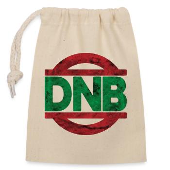 DnB Vibe Stamp RedGreen - Closable cotton gift bag (14x20cm) - nature - Front