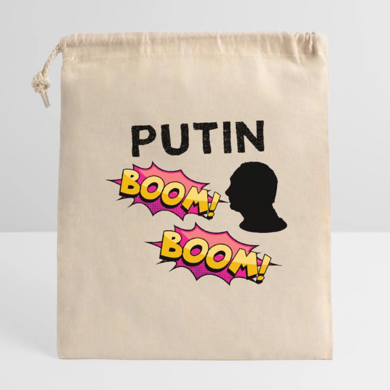 Poutine BOOM BD Explosion de couleurs Sac cadeau en coton avec cordon (14 x 20 cm)