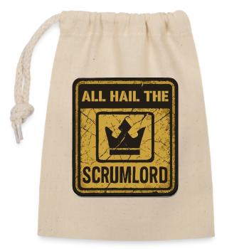 All Hail the Scrumlord - Closable cotton gift bag (14x20cm) - nature - Front
