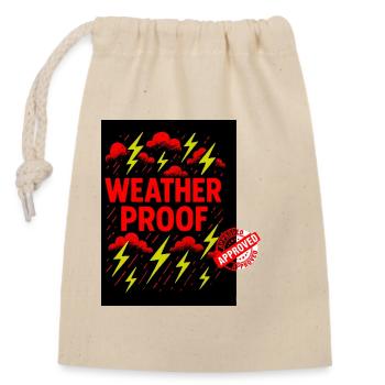Weatherproof Graphic Design - Closable cotton gift bag (14x20cm) - nature - Front
