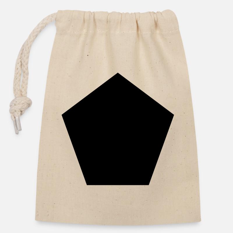 Fuenfeck - Sac cadeau en coton avec cordon (14 x 20 cm) - nature