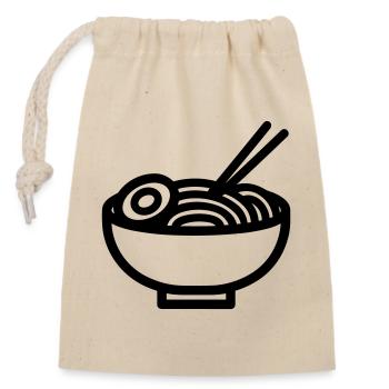 Ramen - Closable cotton gift bag (14x20cm) - nature - Front