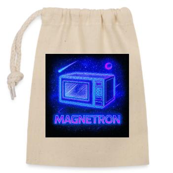 Microwave Neon Cosmos - Closable cotton gift bag (14x20cm) - nature - Front