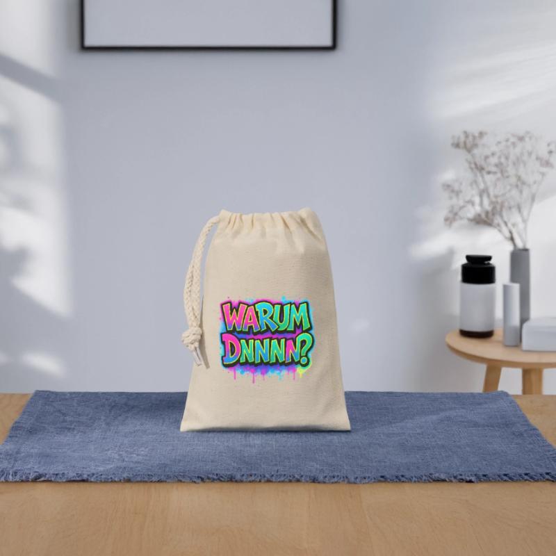 Why DNNN? Neon Graffiti Closable cotton gift bag (14x20cm)