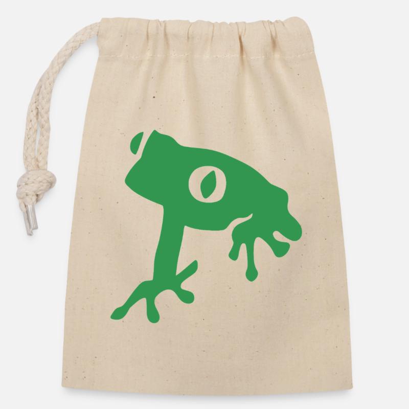 Ne soyez pas une grenouille - Sac cadeau en coton avec cordon (14 x 20 cm) - nature