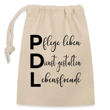 Nursing PDL Nursing Services - Closable cotton gift bag (14x20cm) - nature - Front