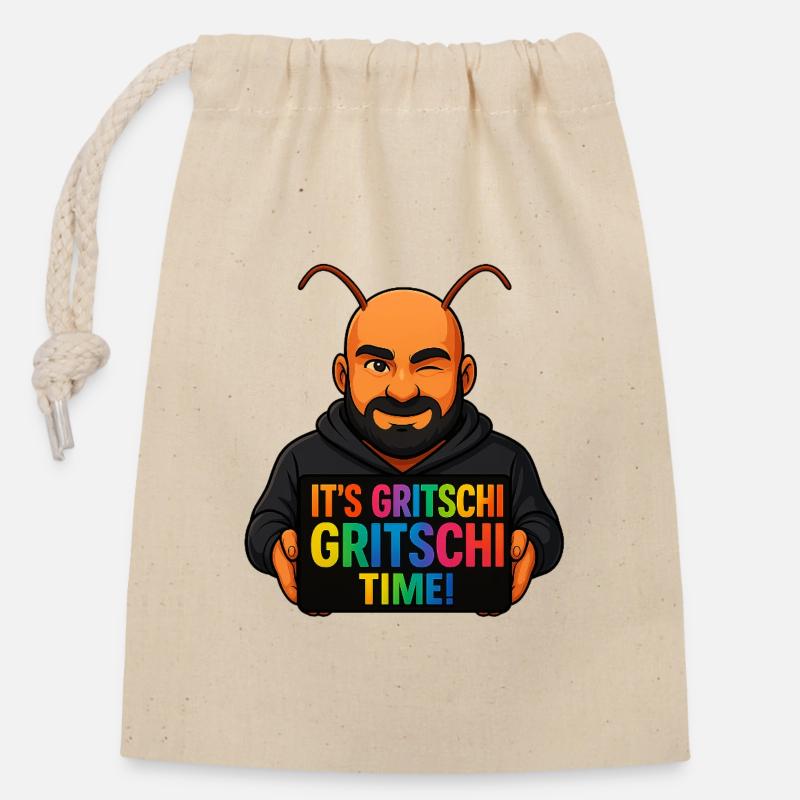 Gritschi Gritschi Time - Sac cadeau en coton avec cordon (14 x 20 cm) - nature