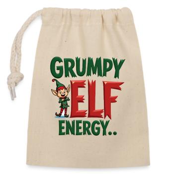 Grumpy Elf Energy Grumpy Imp - Closable cotton gift bag (14x20cm) - nature - Front