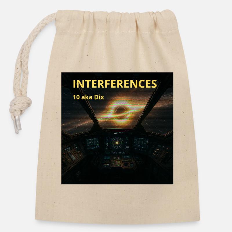 Interferences Cockpit Nebula - Sac cadeau en coton avec cordon (14 x 20 cm) - nature