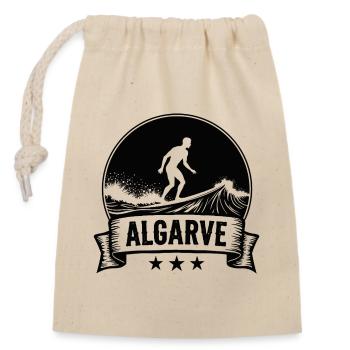 Algarve Surfer Surfing Surfing in Portugal - Closable cotton gift bag (14x20cm) - nature - Front