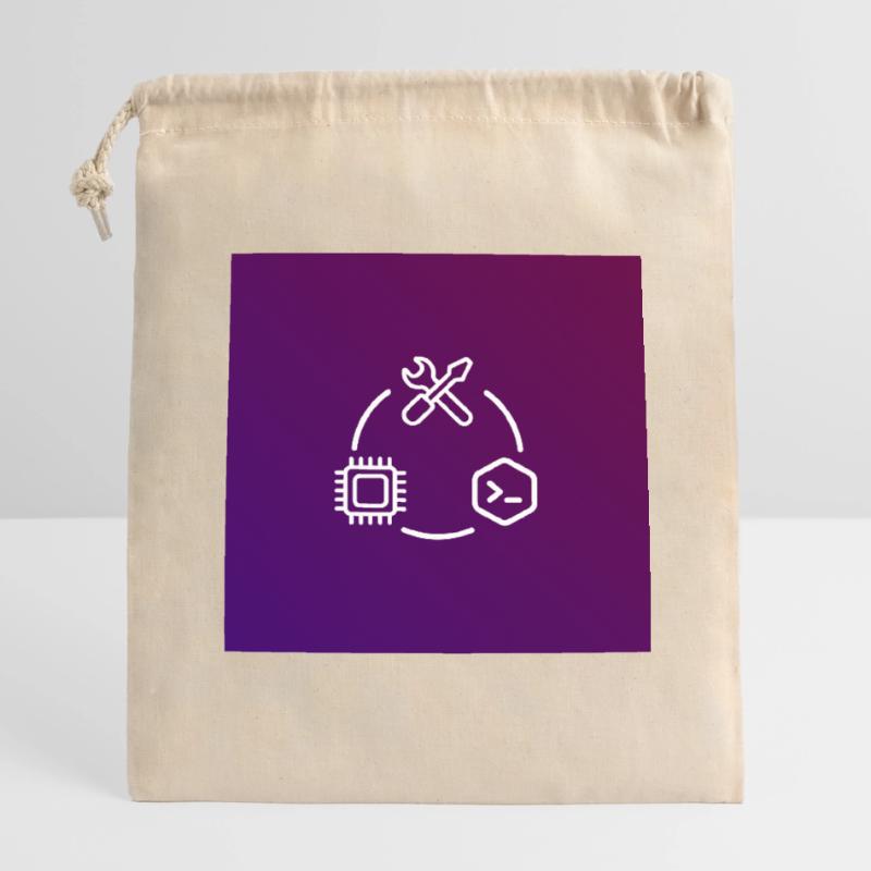 Outil de code de puce TechKreis Sac cadeau en coton avec cordon (14 x 20 cm)