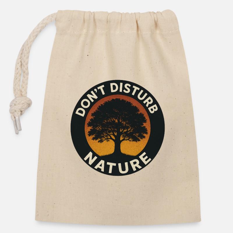 Don't Disturb Nature – Tree Circle - Closable cotton gift bag (14x20cm) - nature