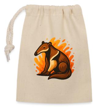 Burning Anteaters - Closable cotton gift bag (14x20cm) - nature - Front