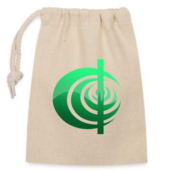 Love - Closable cotton gift bag (14x20cm) - nature - Front