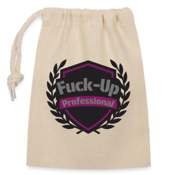 Professionnel raté - Sac cadeau en coton avec cordon (14 x 20 cm) - nature - Devant