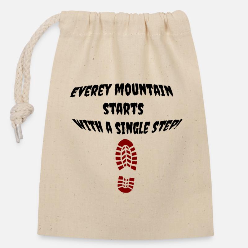first_step - Closable cotton gift bag (14x20cm) - nature
