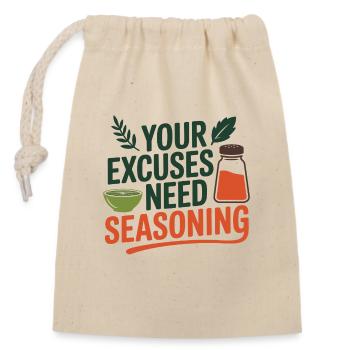 Your Excuses Need Seasoning Dietitian Expert  - Closable cotton gift bag (14x20cm) - nature - Front