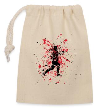 Red Splash Fencer - Verschließbarer Geschenkbeutel aus Baumwolle (14x20cm) - Natur - Vorne