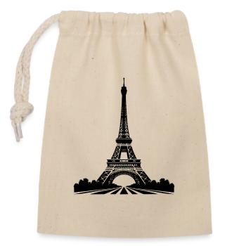 Tour Eiffel - L’Âme de Paris – Ombres d’Acier - Sac cadeau en coton avec cordon (14 x 20 cm) - nature - Devant