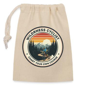 Insigne de cycliste en milieu sauvage - Sac cadeau en coton avec cordon (14 x 20 cm) - nature - Devant