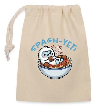 Spaghetti Yeti Cuddly Figure - Closable cotton gift bag (14x20cm) - nature - Front