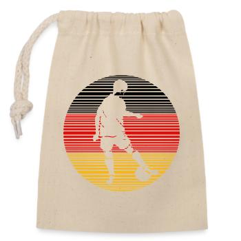 Football Germany - Closable cotton gift bag (14x20cm) - nature - Front