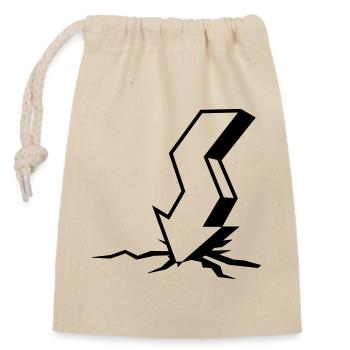 Stock market crash - Closable cotton gift bag (14x20cm) - nature - Front
