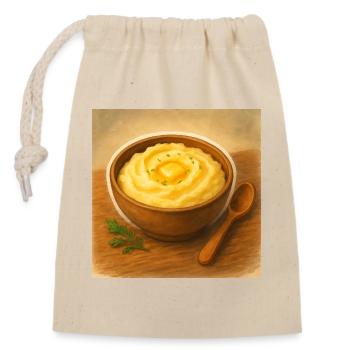 Mashed potatoes - Closable cotton gift bag (14x20cm) - nature - Front