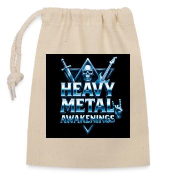 Heavy Metal Awakenings Schädelgitarre - Verschließbarer Geschenkbeutel aus Baumwolle (14x20cm) - Natur - Vorne