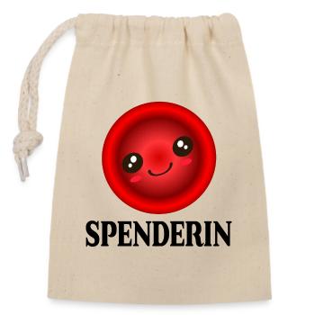 Hématologie. Don de sang. Merci au donneur. - Sac cadeau en coton avec cordon (14 x 20 cm) - nature - Devant