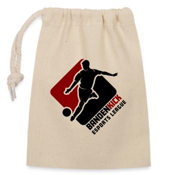Bandenkick Esports Logo - Closable cotton gift bag (14x20cm) - nature - Front