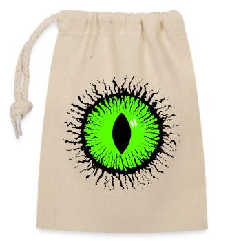 Eye Monster - Closable cotton gift bag (14x20cm) - nature - Front