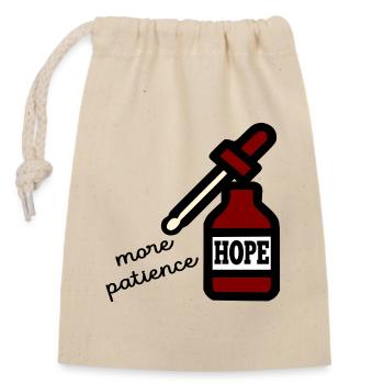Hope Patience - Closable cotton gift bag (14x20cm) - nature - Front