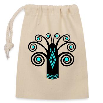 Bird graphic - Closable cotton gift bag (14x20cm) - nature - Front