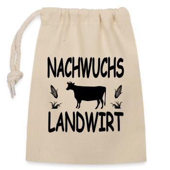 Landwirt - Verschließbarer Geschenkbeutel aus Baumwolle (14x20cm) - Natur - Vorne
