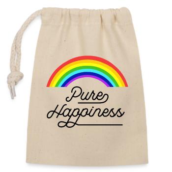 Rainbow pure colorful bliss - Closable cotton gift bag (14x20cm) - nature - Front