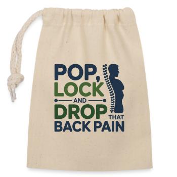 Chiropracteur Pop Lock Drop Back Pain Pain - Sac cadeau en coton avec cordon (14 x 20 cm) - nature - Devant