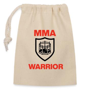Guerrier MMA, Cage Prêt, Combat, Octogone, Combat - Sac cadeau en coton avec cordon (14 x 20 cm) - nature - Devant